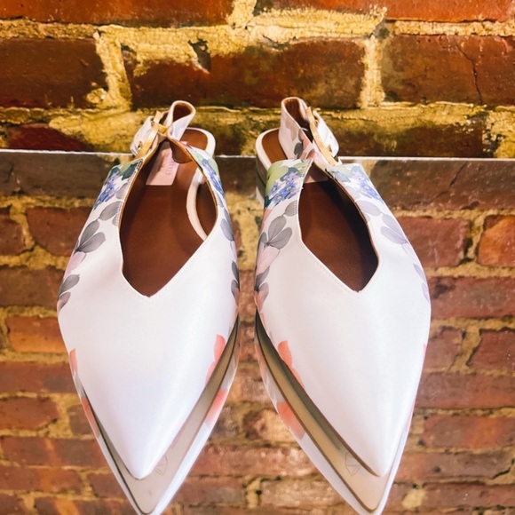 Ted Baker London Floral Slingback Pointed Flats